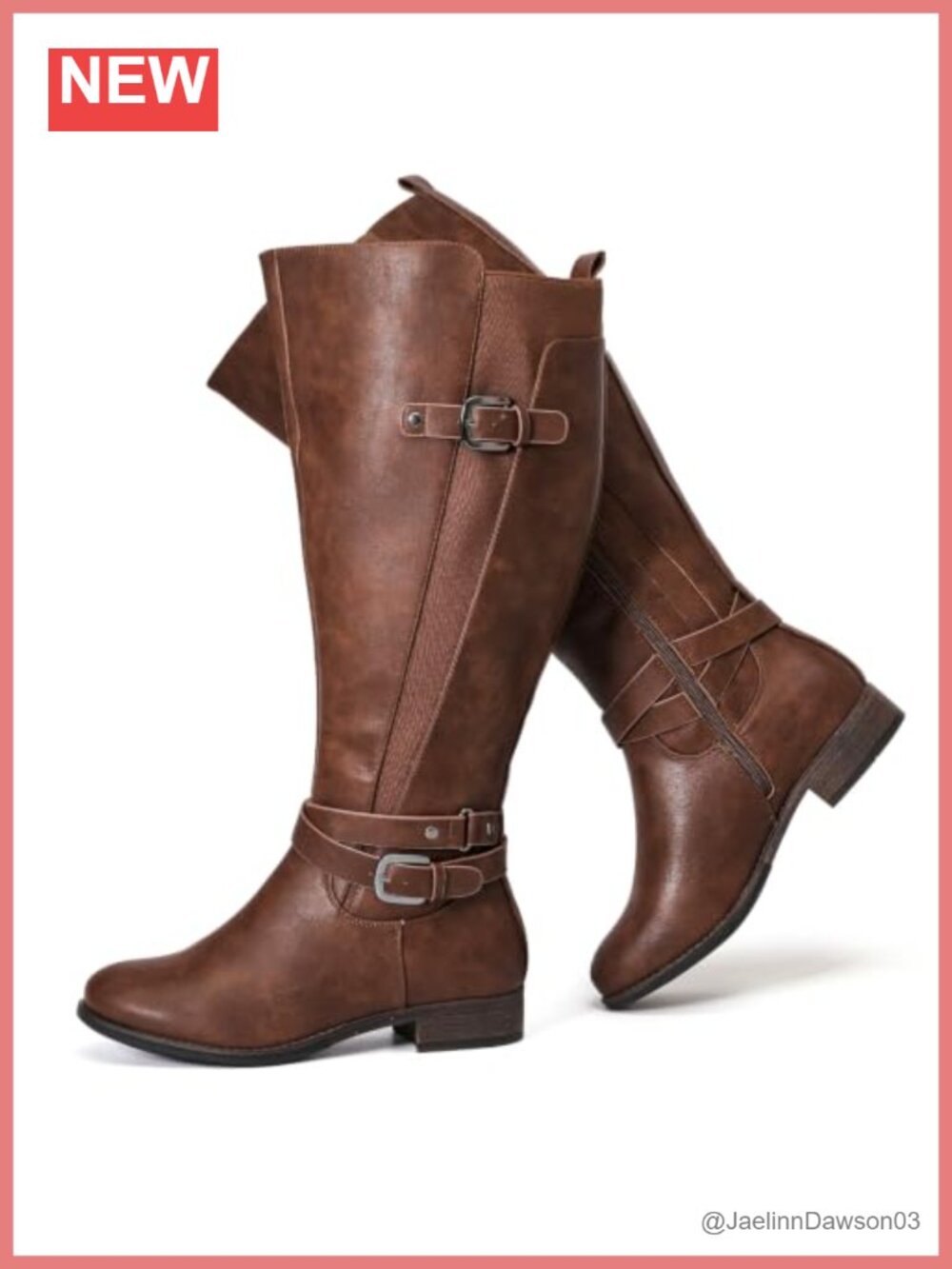 Extra Wide Calf Knee High Heeled Boots Faux Leather Memory Foam Zip